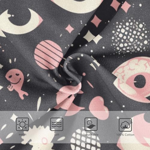 KLL Black and White Evil Eyes Boys Toddler Cotton Training Underwear Cute Undies3