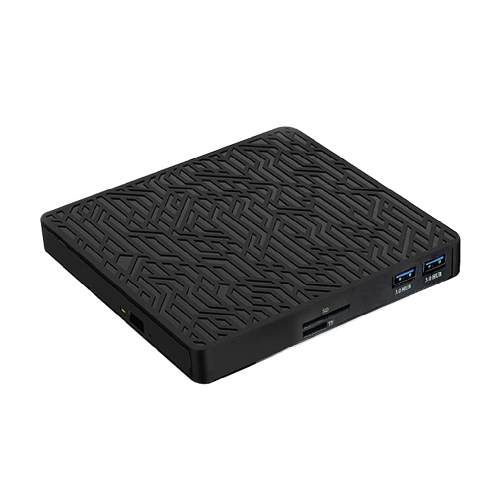 VCD CD externe multifonction pour graveur USB 3.0 + câble de données Type-C double tête avec lecteur de carte USB 3.0/TF