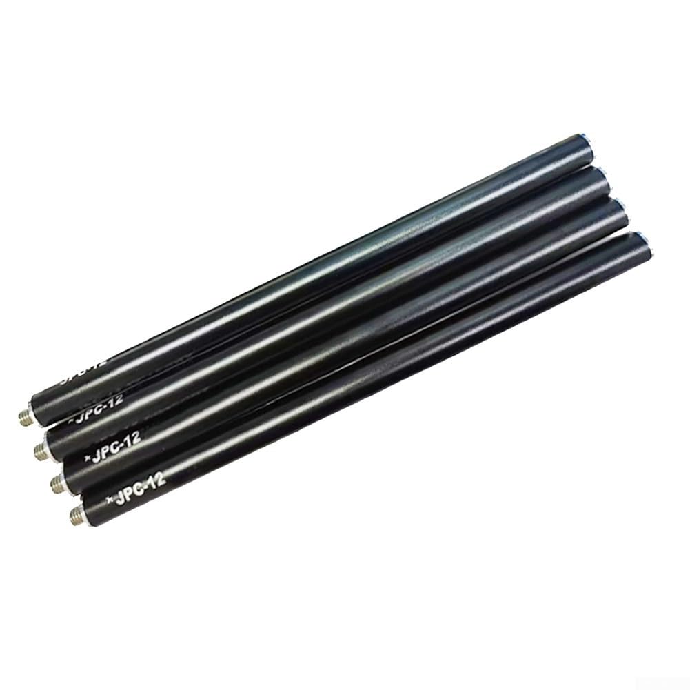 JPC-12 Antena portátil de onda corta 7 MHz-50 MHz 8 bandas 100 W Antena GP para Pac-12, aleación de aluminio negro con bobina de acero inoxidable