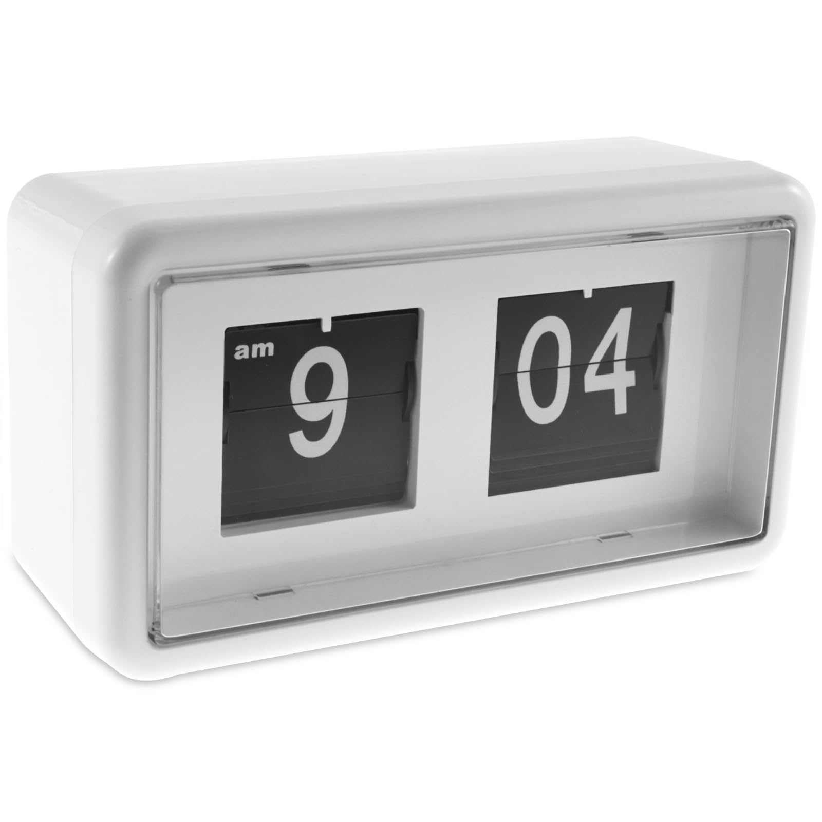 NIHUIFDPY Auto Flip Digital Alarm Clock, Page Down Digital Desk Clock, Battery Operated Vintage Tabletop Flip Clock, Wall Mounted Flips Clocks for Home Room Office