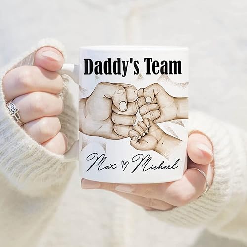 Miniatura 2 de TheUnifury - Tazas de café personalizadas para papá, taza para el mejor papá, tazas de café de cerámica para papá, regalos de Navidad para papá de