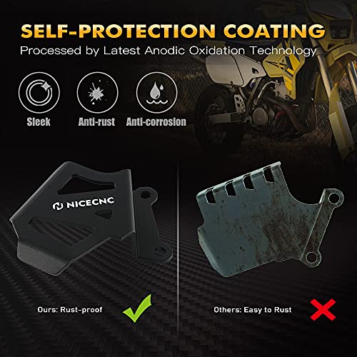 Nicecnc Black Brake Caliper Cover Guard Protector Compatible With Kawasaki Klr650 2008-2018 2017 2016 2015 2014 2013 2012 2011 2010 2009 #TOP3