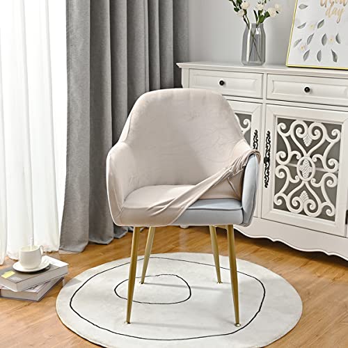 XGANGM Terciopelo Fundas para Sillas de Comedor con Brazos Respaldo Pack 4/6/2 Fundas de para Sillas Cocina Elásticas Oficina Fundas Sillas Sillón Estilo Nórdico Cubiertas de Butacas,#9,2pcs