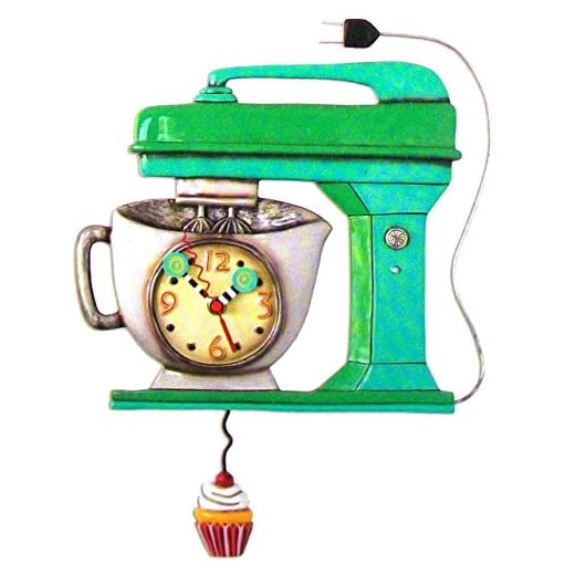 Allen Design Studios "Vintage Mixer Green" Mixer Kitchen Wall Clock