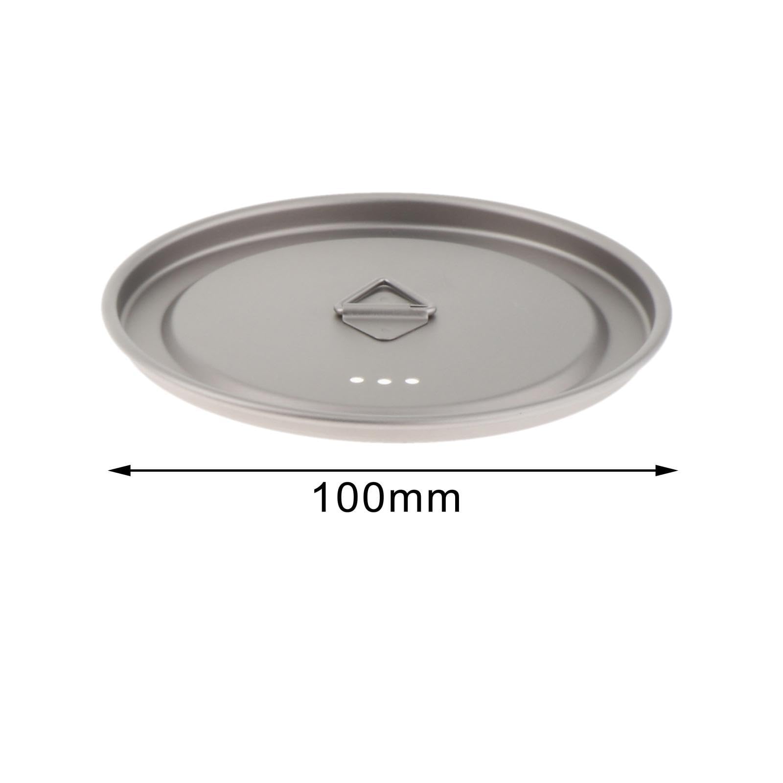 Couvercle de Tasse à Eau en Titane Couvercle de Pot de Camping avec Anneaux Couvercle de Tasse à Café pour La Randonnée Intérieure et Extérieure