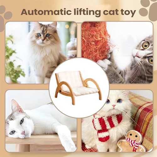 Canapé griffoir pour chat en version luxe avec dossier réglable chic
