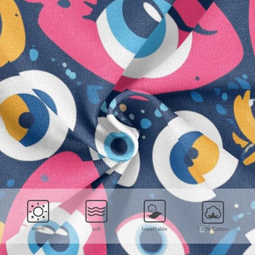 KLL Black and White Evil Eyes Baby Boys Comfort Underwear Briefs Breathable Children Panties3