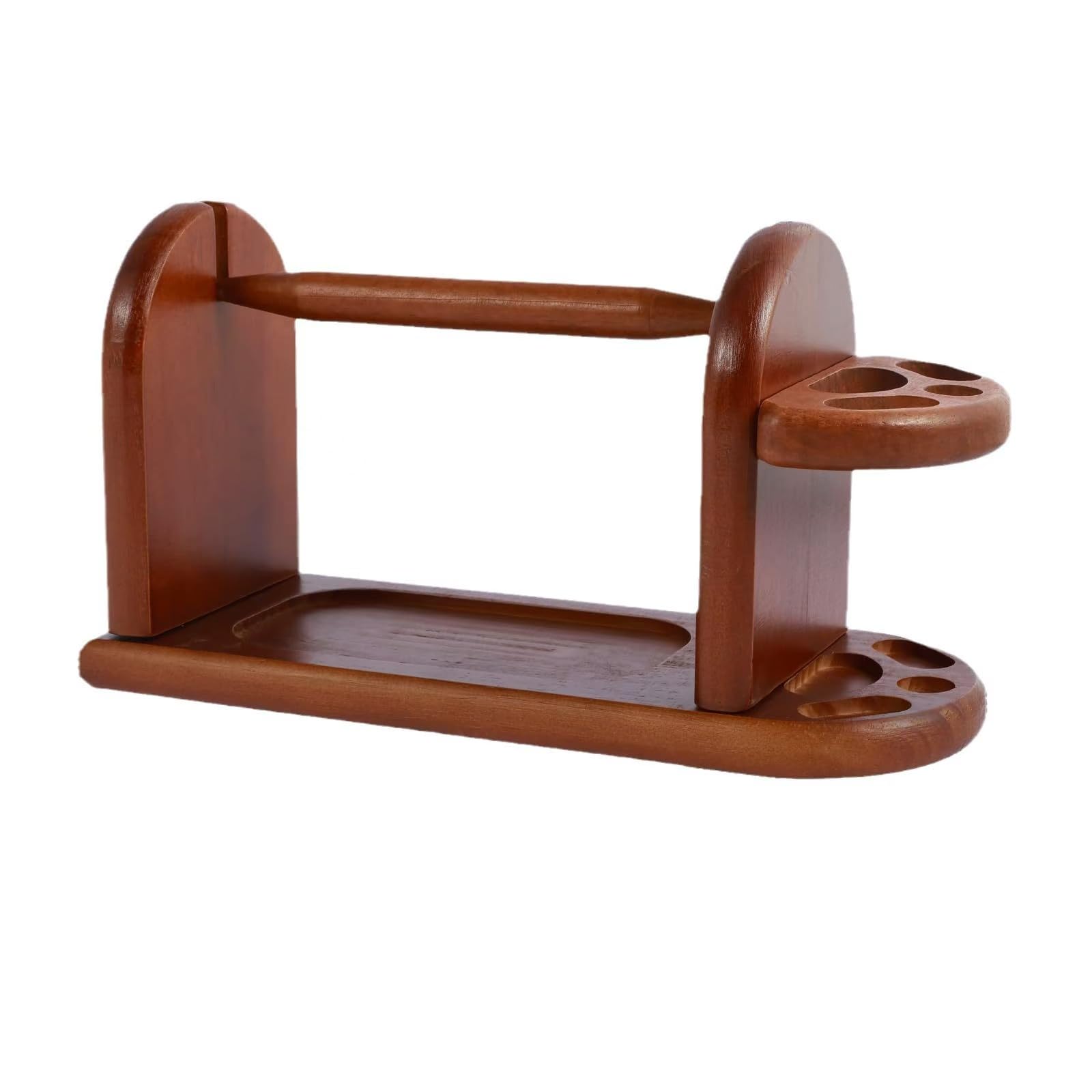 Soporte de hilo para ganchillo, soporte de bolas de hilo de madera, dispensador de hilo giratorio para amantes del ganchillo y el tejido, rotación suave