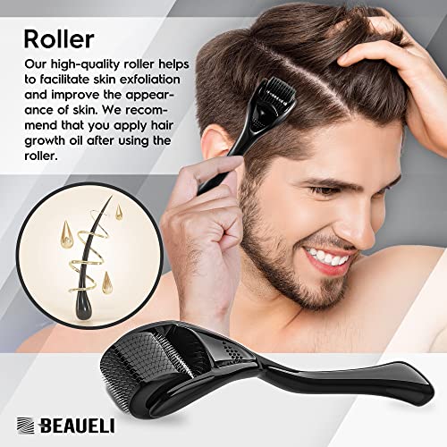 BEAUELI 5% Minoxidil for Men and Women, Hair Growth Serum, Hair Growth for Men Kit with Roller Minoxidil 5% & Biotin for Hair Loss 1oz, 30ml - Thumbnail 3