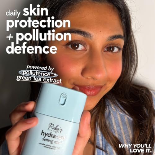 Image of Ruby's Organics Hydra-Set Setting Mist- 50 ml, Makeup Setting Spray with Niacinamide & Aloe Vera, Hydrating Long Lasting Fixer, Barrier Protection- Refreshing Face Mist for All Skin Types