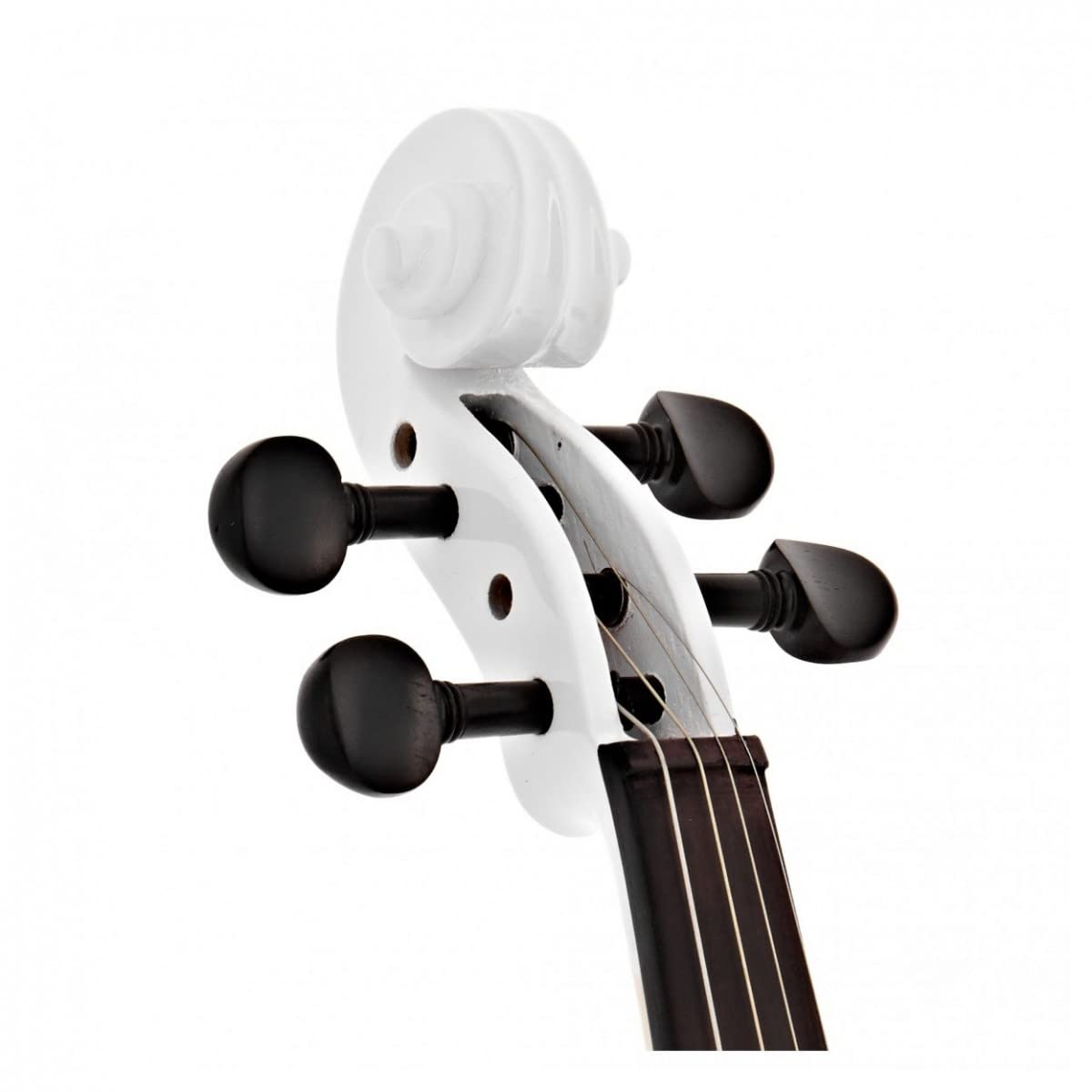 Violino Elettrico 4/4 con Amplificatore e Accessori, Bianco | Pickup attivo per connessione ampli/FX, pickup sotto ponte con controllo tono, leggio e spallaccio inclusi