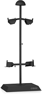 Savior Equipment H.A.B Tactical Gear Stand Helmet Vest Belt Display Rack, Military Gear Holder Plate Carrier Indoor Home Garage Free-Standing Organizer, Obsidian Black