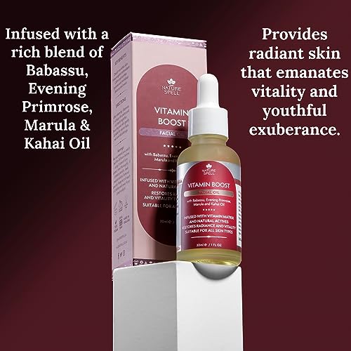 Nature Spell Vitamin Boost Face Oil, Deep Hydration & Improves Skin Texture, Helps Lock in Moisture - Image 3
