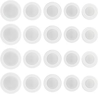 Unlorspy 20 Pcs 5 Sizes Piggy Bank Hole Plugs Rubber Saving Box Plugs Round Piggy Bank Stopper Cover for Money Saving Box (White, 4Pcs/Each Size)
