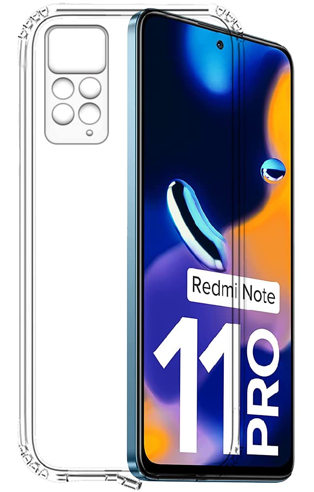 Tough Lee Back Cover Case for Redmi Note 11 Pro/Redmi Note 11 Pro+ 5G (Silicon | Transparent) (Mobile Phone Pouch for Girls & Boys, Men & Women) (B09Z66LD5D) Amazon Price History, Amazon Price Tracker