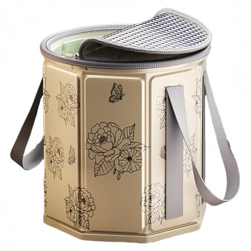 Nualin �܂肽���݃t�b�g�o�X �ƒ�p�����o�P�c 8���x���ň���\�� ����ۉ��I�b�N�X�t�H�[�h���n �ӂ���͂��܂ŃJ�o�[ �R���p�N�g���[ �����ԕۉ� �����^�ѕ֗��Ȕr�����t�� (�N���[���F,�t�^�t���^�C�v) [���s�A���i]