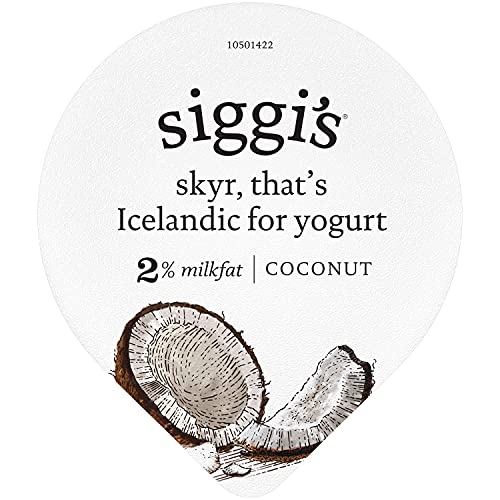 Siggi's® 2% Icelandic Strained Lowfat Yogurt, Coconut, 5.3 Oz., Single Serve Cup #TOP2
