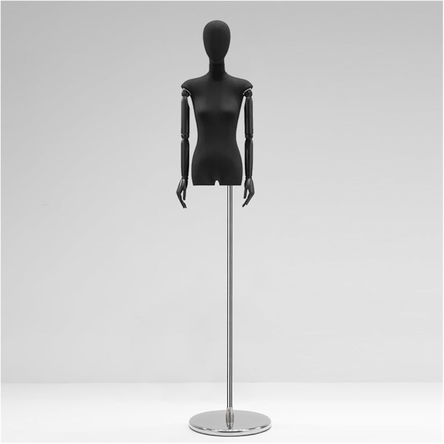 Manikin Dress Form Female for Clothing, Model Mannequin Stand Adjustable Height, Dress Model for Display Women Clothes Jewelry，Silver a C