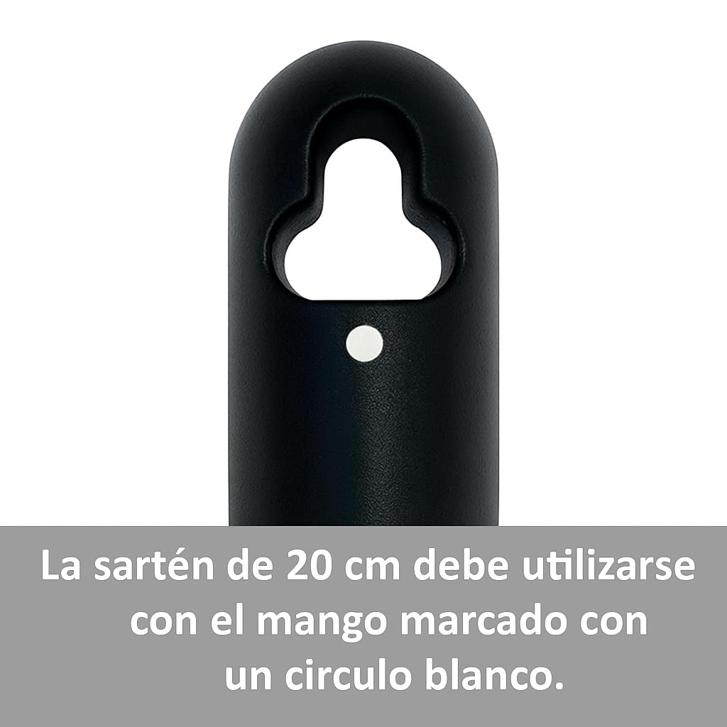 ECODE Juego de Sartenes 20 24 y 28 cm con Mango Extraíble sin Toxicos