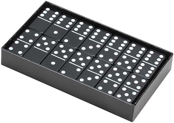 CHH Standard Double 6 Dominoes Game with Black Vinyl Case