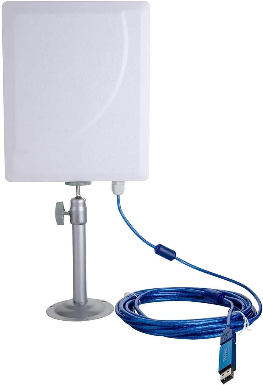 KUMA Wifi USB Adapter - 600Mbps Dual Band 2.4Ghz Network Adaptor - 5Ghz Wi-fi Connector 20DBI Antenna Extender - Long Range Internet Wi Fi Receiver for PC Desktop Computer Laptop - Windows 10 & Mac