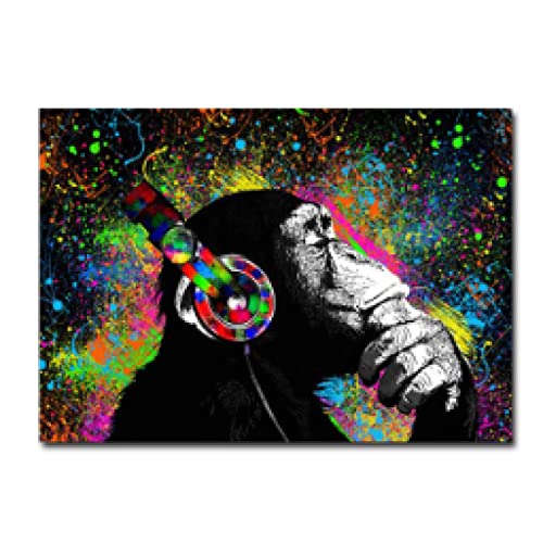 Affiches impressions mur art singe de qualité supérieure sans cadre - 5