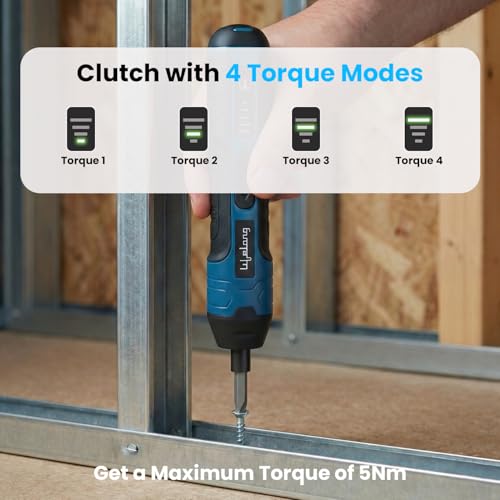 Image of Lifelong 105 Pcs Electric Cordless Screwdriver Kit | Precision Mini Screwdriver | Forward-Reverse Function | Mobile & Laptop Repair Kit | Adjustable Torque | 1600mAh Battery | CR-V Bits | USB-C Cable