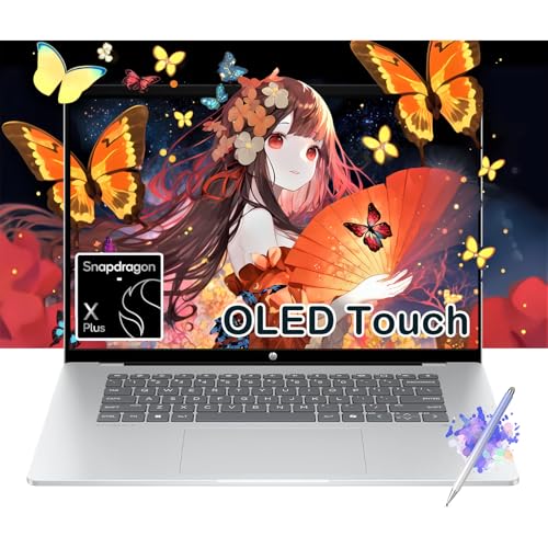 Image of HP OmniBook 5 16-inch AI Laptop, 2K OLED Touchscreen, Snapdragon X Plus X1P-42-100, 16GB RAM, 2TB SSD, 34Hr Battery, Copilot+ PC, w /Stylus Pen