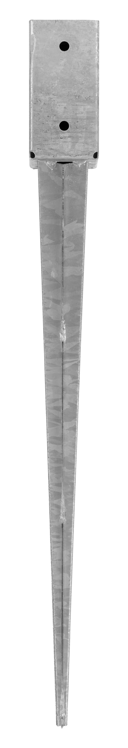 ADGO Einschlagbodenhülse - 4er Set Pfostenträger 80x80 Länge 750 mm - Zaunpfostenträger - Bodenanker für Holzpfosten - Feuerverzinkt - Einschlaghülse - Einschlagbodenhülse - Anker