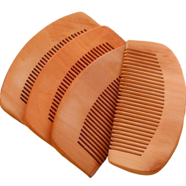 1 Pz Naturale Pesco Legno Pettine Testa Massaggio Barba Cura Dei Capelli Strumenti di Legno Accessori