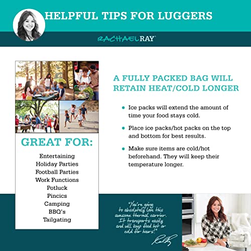 image for Rachael Ray Lugger Duo, Insulated Casserole Carrier for Hot or Cold Fo