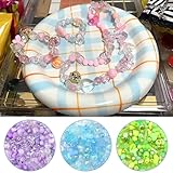 MaehSab 270-300 Pcs Cute Assorted Acrylic Kawaii Beads for Jewelry Making - Flower Bowknot Beads Bulk for DIY Bracelets, Necklaces, Phone Lanyard Chains - Image 5
