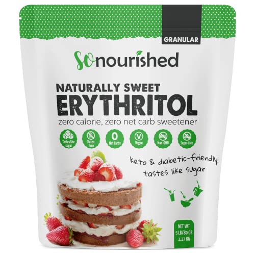 So Nourished Erythritol Sweetener Granular - Keto Sugar Substitut...