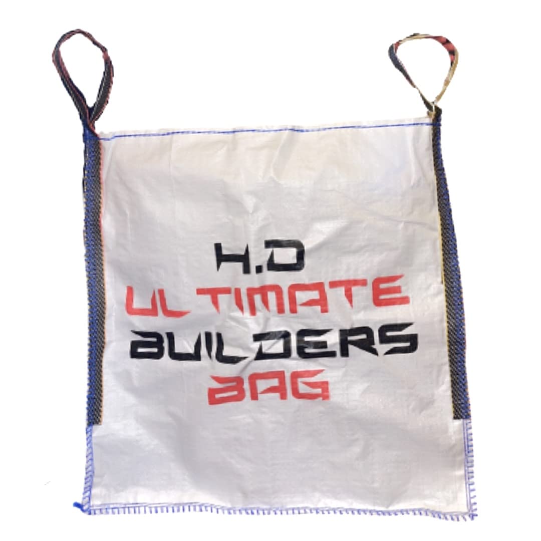 [FIXINGS DIRECT] ULTIMATE FIBC 1000kg Bulk Bag - Premium Grade Dumpy Bag - 1 Tonne Builders Bag With 4 Lifting Handles - Builders Bags With Safety Certificate (2 PACK)
