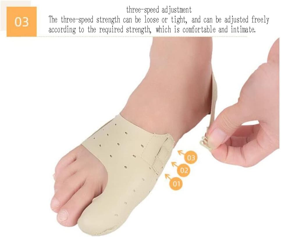 DEAVER Bunion Corrector,Breathable Day & Night Big Toe Device, Leather Correction,Unisex Straightener Foot Care Tool,Separator Hallux Valgus Supplies