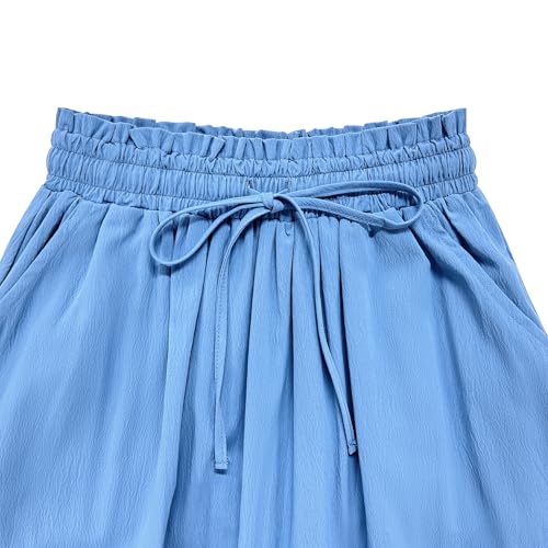 Image of Girls Maxi Skirt A-Line Uniform Skirts School Daily Skirt with Pockets, 4-13 Years