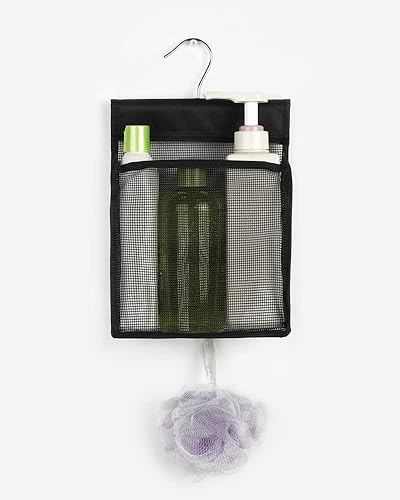 Miniatura 4 de ALYER Organizador de malla colgante para ducha, bolsa de almacenamiento de baño con ganchos para dormitorio universitario, gimnasio, natación,