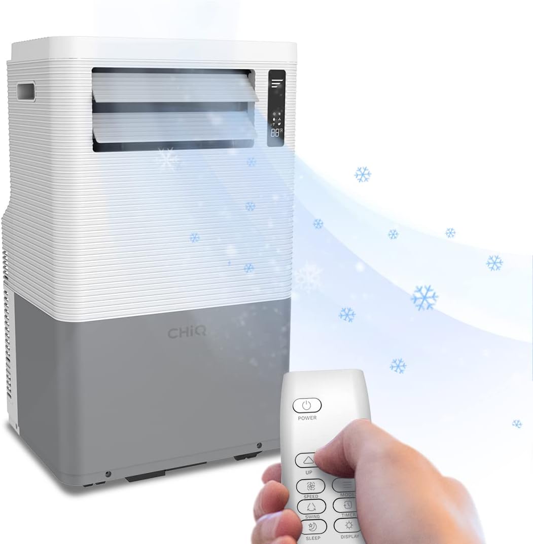 Przenośna klimatyzacja CHiQ z pilotem i funkcją chłodzenia
