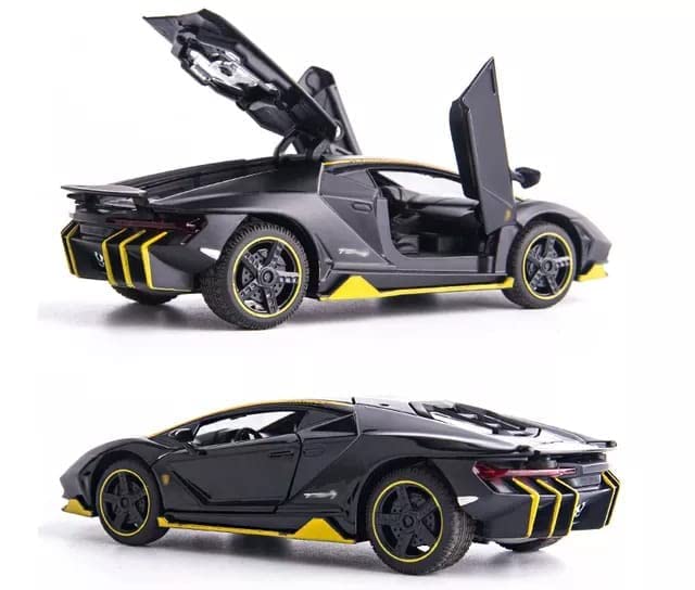 Image of VBE Diecast Car Compatible for Lamborghini Sian 1:32 Scale Model Car Alloy Pull Back Door Opening Vehicles & Lights with Sound Toy Car?Black Color?