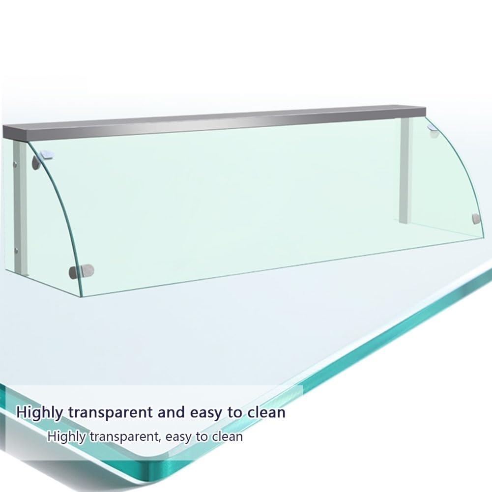 Vetrina per Pasticceria, Buffet Refrigerato Commerciale con Copertura in Vetro, Tavolo Espositivo Trasparente per Pane, Dolci, Biscotti(81x53x50cm)