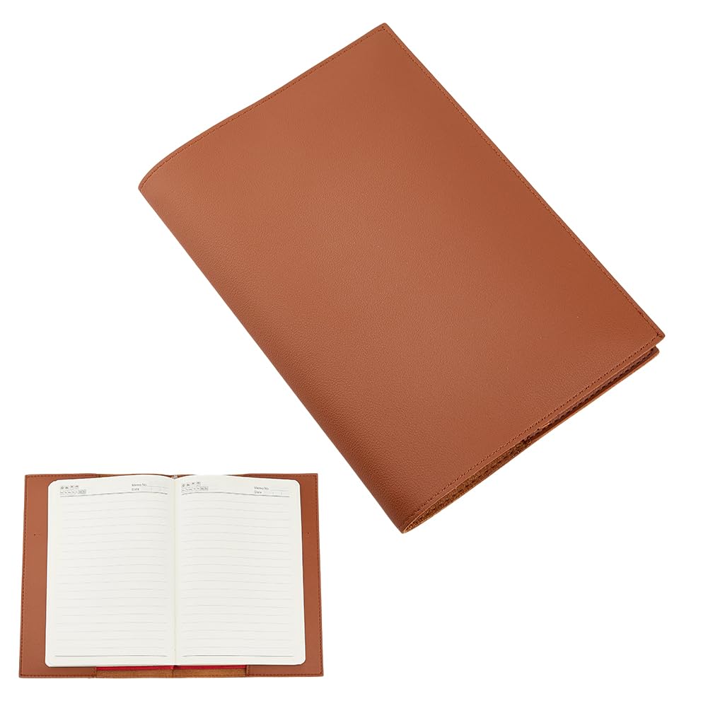 SUPERFINDINGS PU Leather Journal Cover 23x16.7cm/9.06x6.57in Rustic PU Leather Book Protector Coconut Brown Refillable Handmade Notebook Cover for Hardcover Travelers Writers Book Lovers Gifts