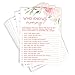 Printed Party Baby Shower Games for Girl – 5 Games & Activities, Baby in Bloom Floral Theme, 50 Guests