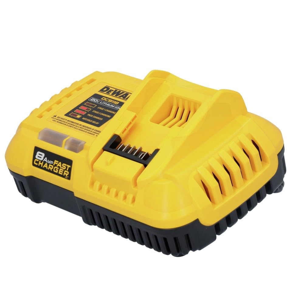 DEWALT DCB118R 20V MAX/60V MAX FLEXVOLT 8 Amp Fast Charger (Renewed)