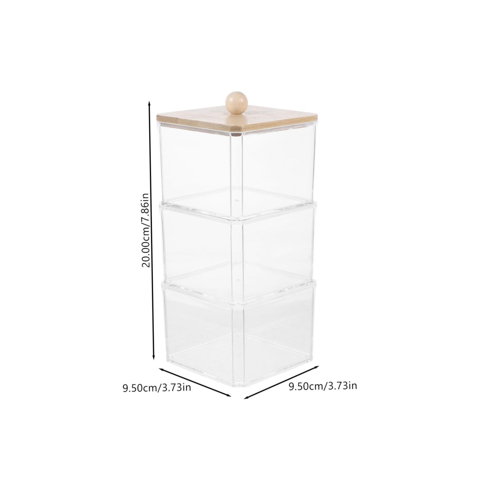 KONTONTY 1 Set Stackable Bathroom Organizer for Cotton Swabs and Cosmetic Storage Storage Holder for Vanity Desktop and Bathroom Essentials Compact Design for Space Saving