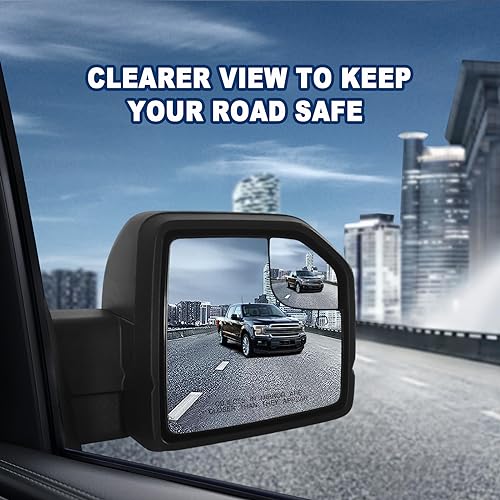 image for Lqito Right Passenger Side Door Mirror with Blind Spot Glass Assembly 