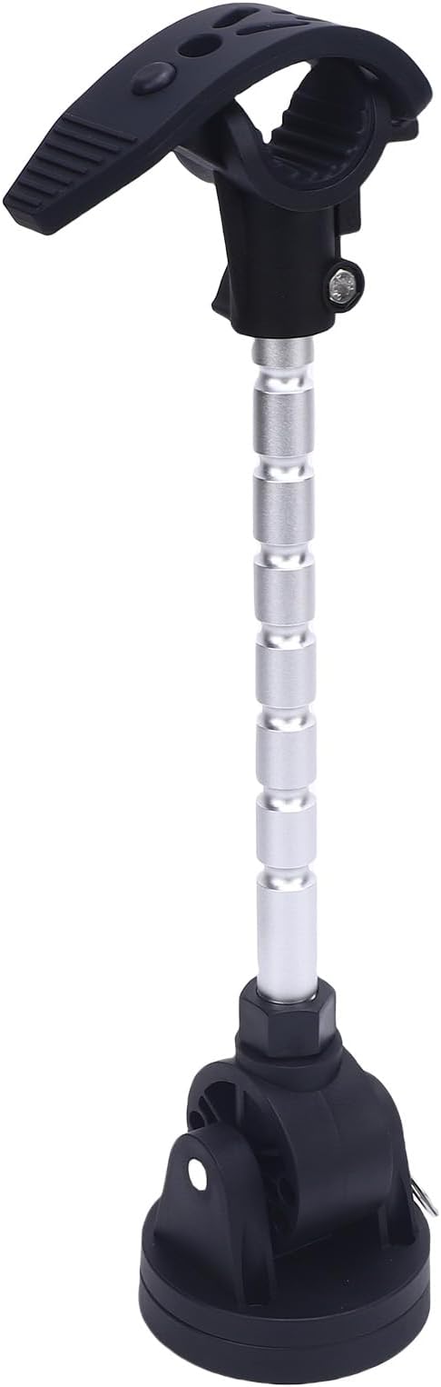 Trolling Motor Stabilizer Mount, Adjustable Aluminum Alloy High Strength Replacement, with Flexible Strap and 7 Angle Settings, for Ulterra PowerDrive Terrova 1991-2016