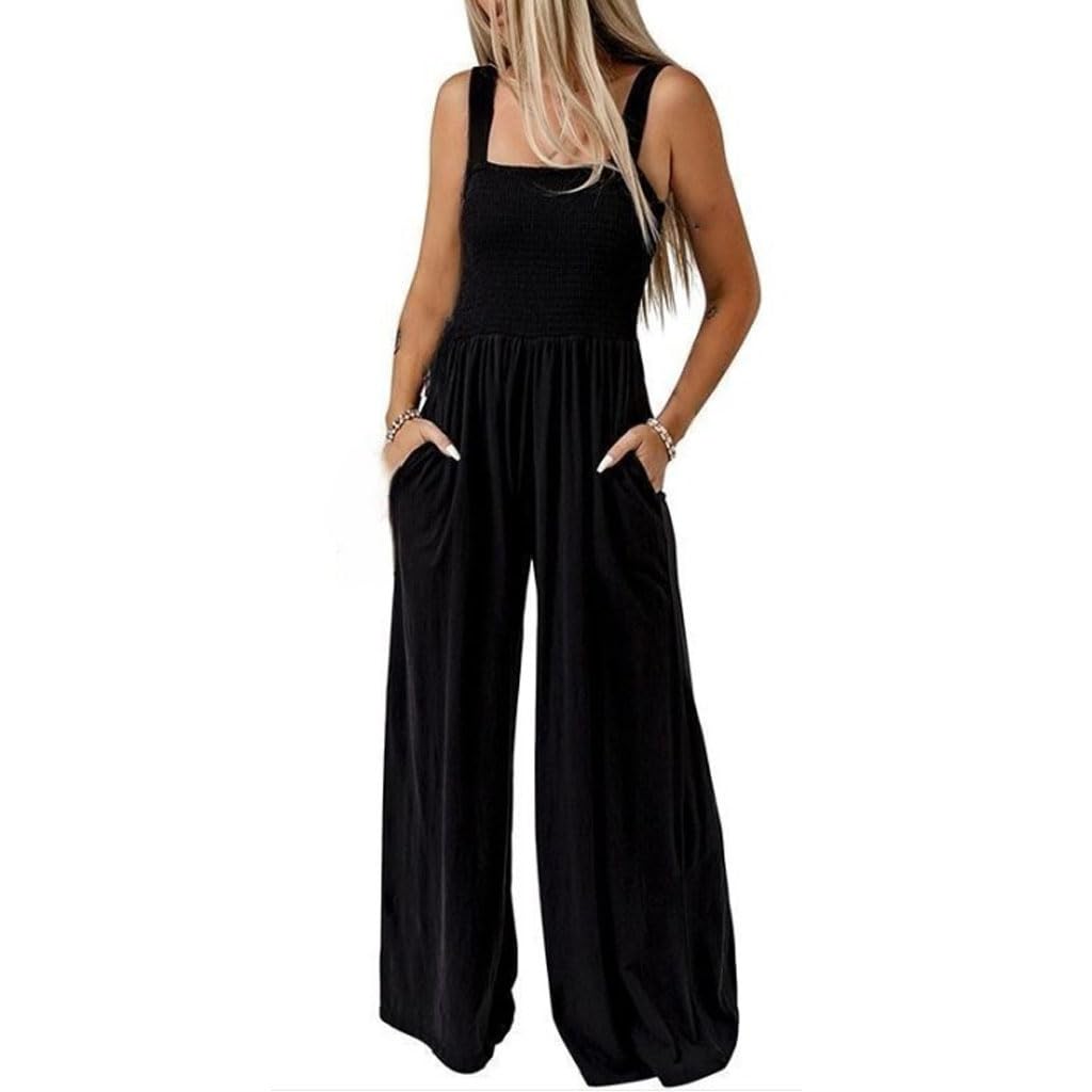 BRONG Petos para Mujer Mono con Bolsillo Perder Adaptar Casual Peto General Mono Largo Pantalones Mameluco