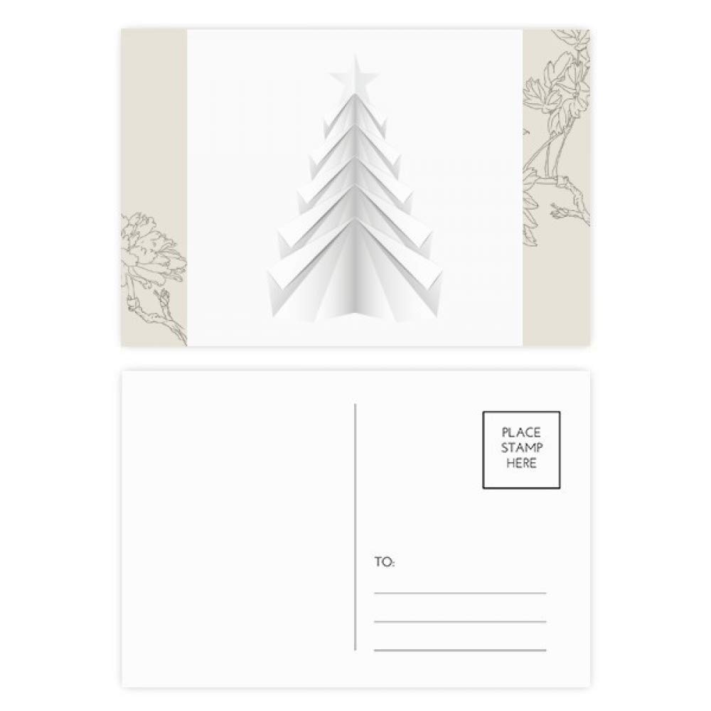 Carte postale Origami Arbre de Noël DIYthinker 20pcs pour voeux - 4