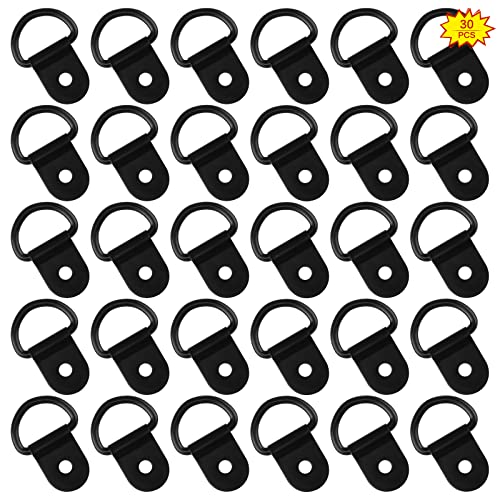 Yuehuabao 30pcs Anillo de Amarre Gancho Anclaje de Carga Resistentes con Anillo Ancla de Remolque en D, para Asegurar la Carga en Automóviles Remolques Kayaks Camiones y Barcos Cover