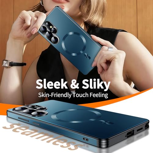 Image of for Samsung Galaxy S25 Ultra Case, Heavy-Duty Slim Design Compatible with MagSafe, Strong Magnetic Shockproof Protection for Screen & Camera Cover Case for Samsung S25 Ultra,Blue